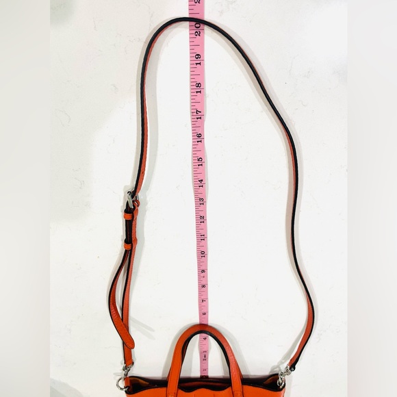 Rebecca Minkoff Mini Unlined Ladies Small Leather Tote Handbag, Mandarin Orange. - Picture 8 of 12